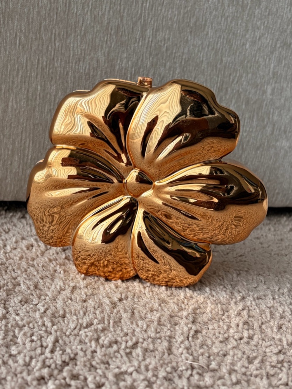 Gold Floral Handbag